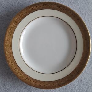 6.5" Elegant Minton Buckingham K-159 Gold and White Fine Bone China Bread Plate